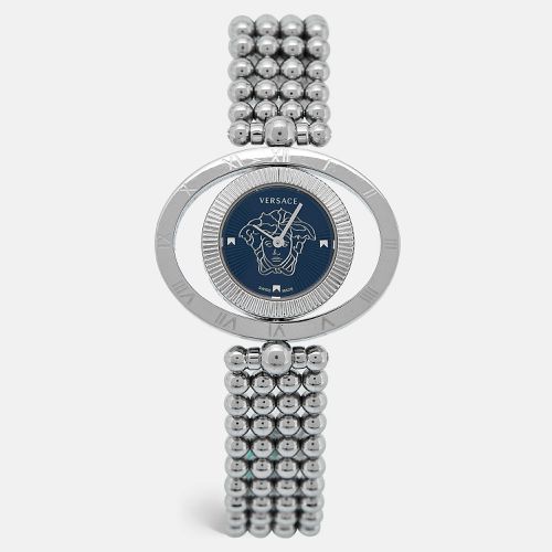 Black Stainless Steel Eon Ellipsis 91Q99D008-S099 Women's Wristwatch 40 mm - Versace - Modalova