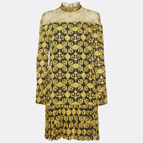 Printed Full Sleeve Mini Dress M - Versace Collection - Modalova