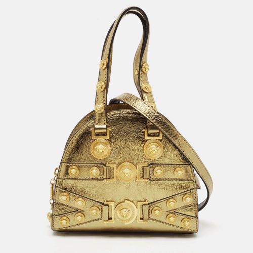 Leather Tribute Medallion Satchel - Versace - Modalova