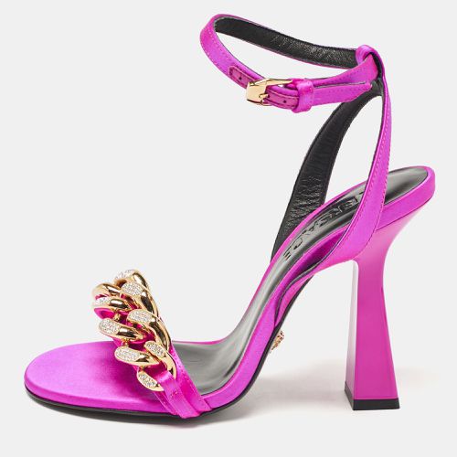 Satin Medusa Ankle Strap Sandals Size 36 - Versace - Modalova