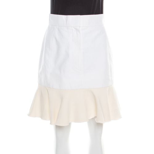 Canvas Ruffled Hem Mini Skirt M - Victoria Victoria Beckham - Modalova