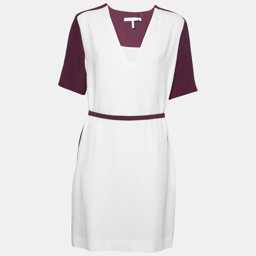 And White Belted Shift Dress L - Victoria Victoria Beckham - Modalova