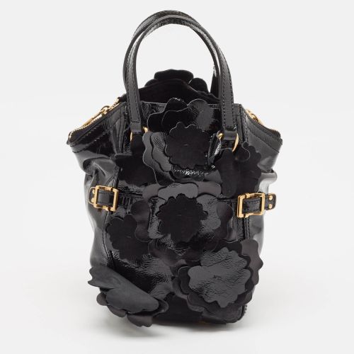 Patent Leather Floral Applique Downtown Tote - Yves Saint Laurent - Modalova