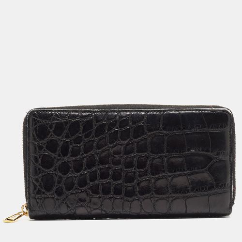 Alligator Zip Around Wallet - Yves Saint Laurent - Modalova