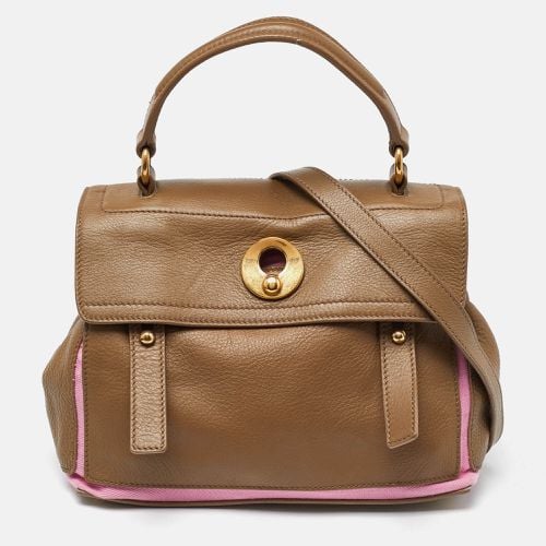 Pink Leather and Canvas Small Muse Two Bag - Yves Saint Laurent - Modalova