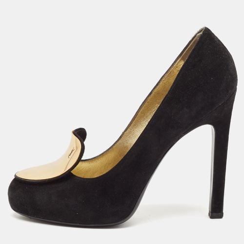 Suede Round Toe Pumps Size 39 - Yves Saint Laurent - Modalova