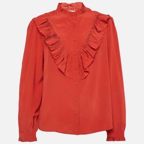 Silk Ruffled Shirt Button Front Blouse L - Zadig & Voltaire - Modalova