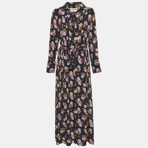 Peonies Print Silk Pleated Button Front Maxi Dress XS - Zadig & Voltaire - Modalova