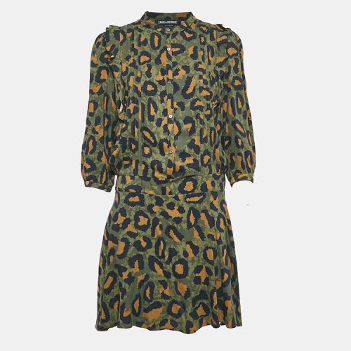 Military Printed Viscose Remo Leo Mini Dress L - Zadig & Voltaire - Modalova