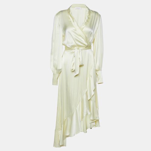 Butter Silk Ruffled Wrap Midi Dress M - Zimmermann - Modalova