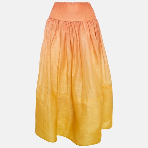 Ombre Sunshine Silk and Linen Postcard Maxi Skirt L - Zimmermann - Modalova