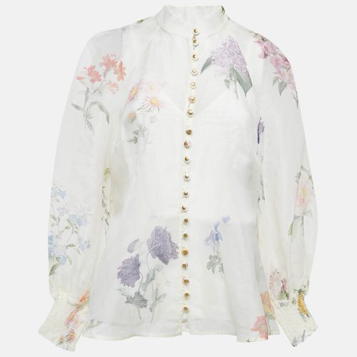 Floral Print Linen Blend Natura Blouse M - Zimmermann - Modalova