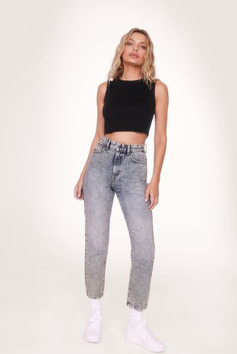 Womens Denim High Waisted Mom Jeans - - 4 - Nasty Gal - Modalova