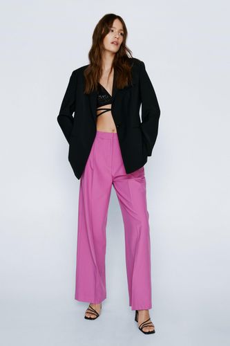Womens Marled Tailored Pleat Front trousers - - 6 - Nasty Gal - Modalova