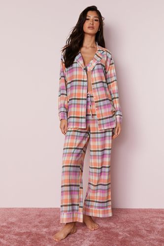 Womens Cotton Yarn Dyed Plaid 3pc Pajama trousers Set - - L - Nasty Gal - Modalova