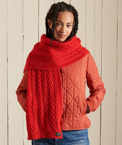 Damen Luxuriöser Schal mit Zopfmuster - Größe: One Größe - Superdry - Modalova