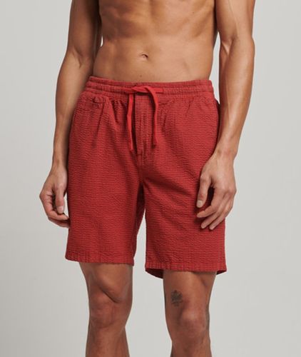 Men's Check Overdyed Shorts, Red, Size: XXL - Superdry - Modalova