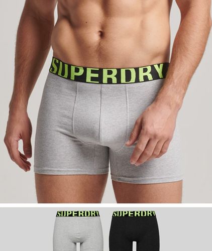 Herren Boxershorts aus Bio-baumwolle mit Doppeltem Logo im 2er-Pack - Größe: M - Superdry - Modalova