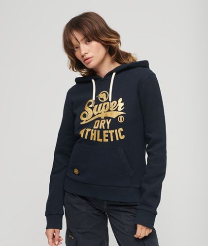 Women's Scripted College Graphic Hoodie / Eclipse - Size: 12 - Superdry - Modalova