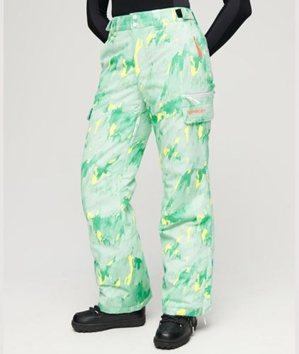 Women's Ultimate Rescue Ski Trousers / Abstract Teal Lime - Size: 8 - Superdry - Modalova