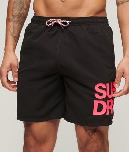 Herren 17-Zoll Sportswear Badeshorts aus Recyceltem Material mit Logo - Größe: M - Superdry - Modalova