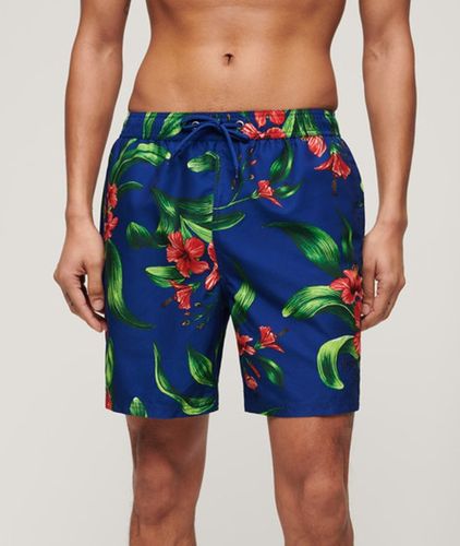 Herren 17-Zoll Badeshorts aus Recyceltem Material mit Hawaii-print - Größe: M - Superdry - Modalova