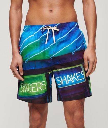 Herren 17-Zoll Badeshorts aus Recyceltem Material mit Foto-print - Größe: XL - Superdry - Modalova