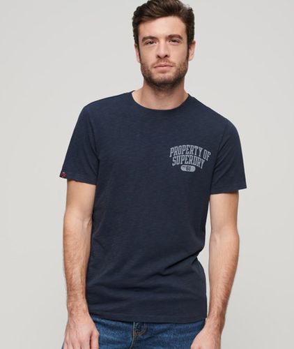 Men's Athletic College Graphic T-shirt / Eclipse Slub - Size: M - Superdry - Modalova