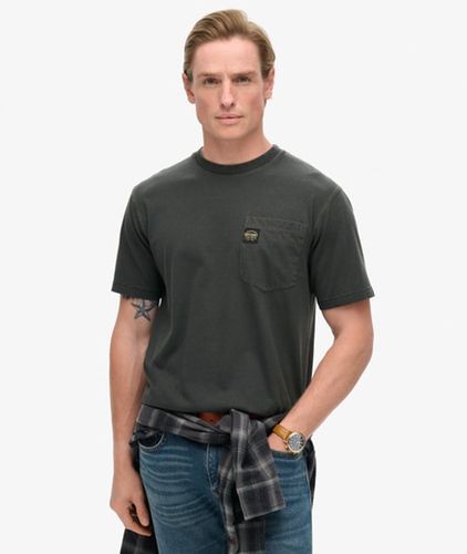 Herren T-shirt mit Tasche und Kontrastnähten - Größe: L - Superdry - Modalova