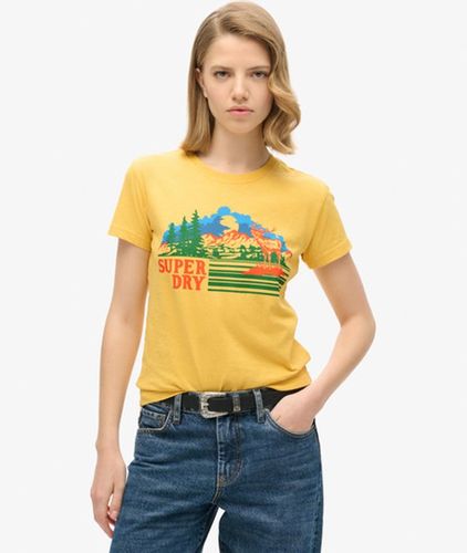 Damen Figurbetontes Outdoor-T-Shirt Gestreift, Größe: 38 - Superdry - Modalova