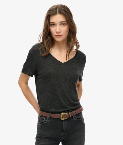 Damen Studios T-shirt mit Noppenstickerei und V-ausschnitt - Größe: 42 - Superdry - Modalova