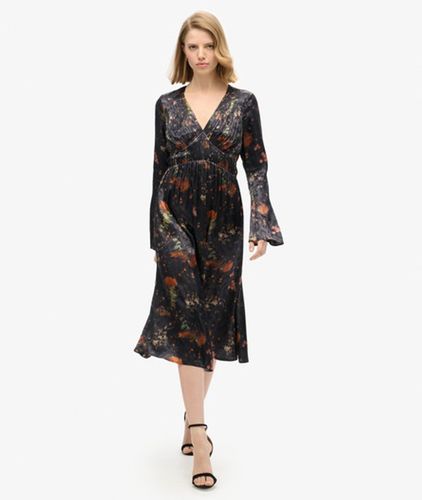 Damen Jacquard-midikleid mit Ausgestellten Ärmeln - Größe: 40 - Superdry - Modalova
