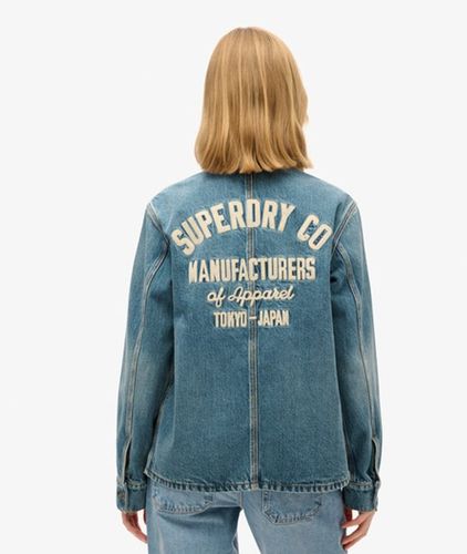 Damen Bestickte Chore Jeansjacke - Größe: 44 - Superdry - Modalova