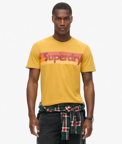 Herren T-shirt mit Retro-streifen und Logo - Größe: L - Superdry - Modalova