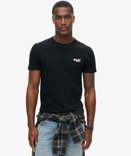 Men's Essential Embroidered T-shirt Black - Size: M - Superdry - Modalova
