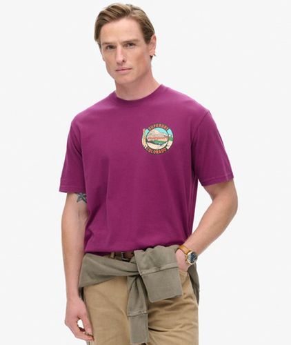 Herren Travel Postcard T-shirt mit Print im Brustbereich - Größe: S - Superdry - Modalova