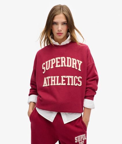 Damen Übergroßes Athletic Essentials Sweatshirt mit Applikation - Größe: 36 - Superdry - Modalova