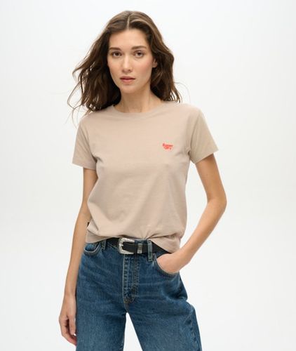 Damen Figurbetontes Essential Logo T-Shirt Bestickt, Größe: 40 - Superdry - Modalova