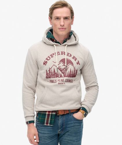 Herren Outdoor Hoodie mit Grafik - Größe: L - Superdry - Modalova