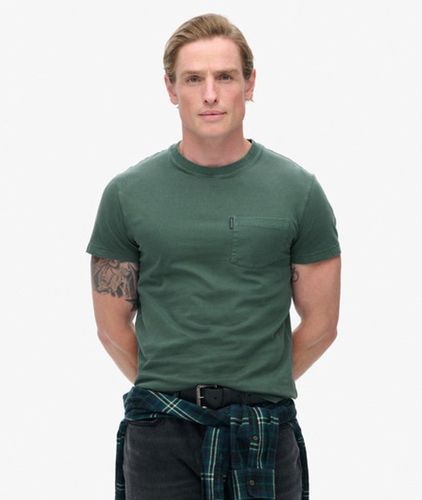 Herren Gewaschenes Essential T-shirt mit Tasche - Größe: XL - Superdry - Modalova