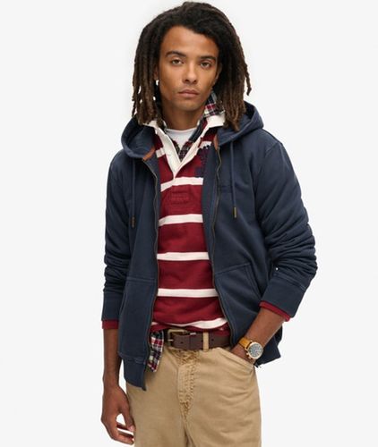 Herren Verwaschene Essential Kapuzenjacke mit Logo - Größe: XL - Superdry - Modalova