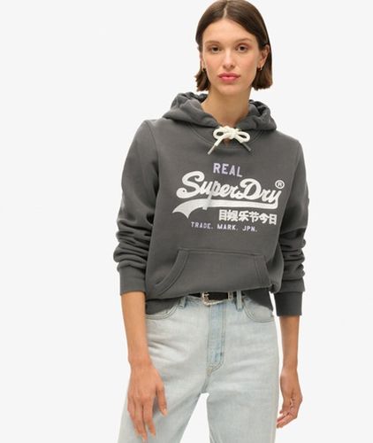 Damen Verziertes Hoodie mit Vintage-logo und Grafikprint - Größe: 42 - Superdry - Modalova