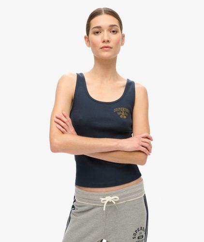 Damen Geripptes Athletic Essential Tanktop mit Logo-Druck, Größe: 42 - Superdry - Modalova