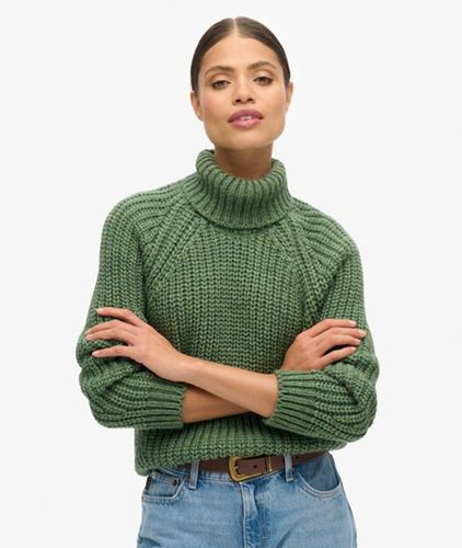 Damen Lässiger Strickpullover mit Rollkragen und Ziernaht - Größe: 40 - Superdry - Modalova