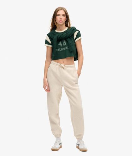 Women's Essential Logo Cuffed Joggers / Light Oat Marl - Size: 14 - Superdry - Modalova