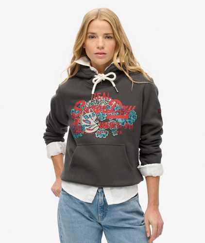 Damen Tokyo Hoodie mit Vintage-grafiklogo - Größe: 36 - Superdry - Modalova