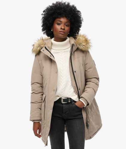 Damen Everest Parka mit Kunstfellbesatz - Größe: 42 - Superdry - Modalova