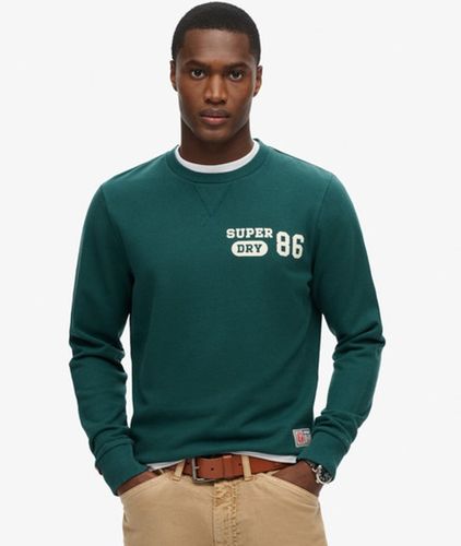 Men's Athletic Printed Sweatshirt Green / Dark Pine Green - Size: L - Superdry - Modalova