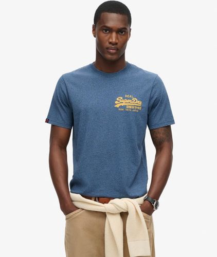 Men's Classic Vintage Logo Graphic T-shirt / Airborne Jaspe Marl - Size: Xxl - Superdry - Modalova