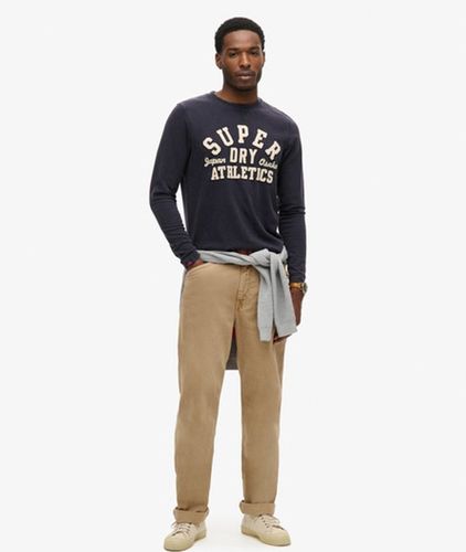 Men's Vintage Athletic Long Sleeve Top / Eclipse - Size: M - Superdry - Modalova